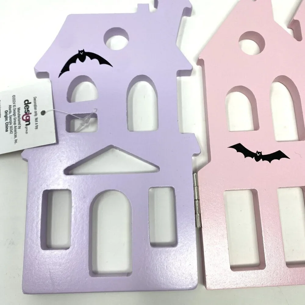Target Halloween Pastel Tri Fold Out Tabletop Decor Houses Scene Spooky Village